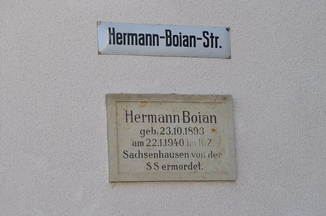Gedenktafel für Hermann Boian