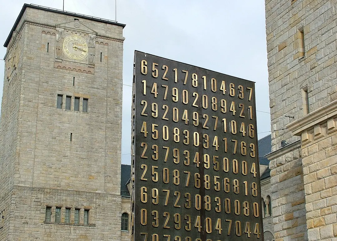 Enigma cryptologist monument in Poznań