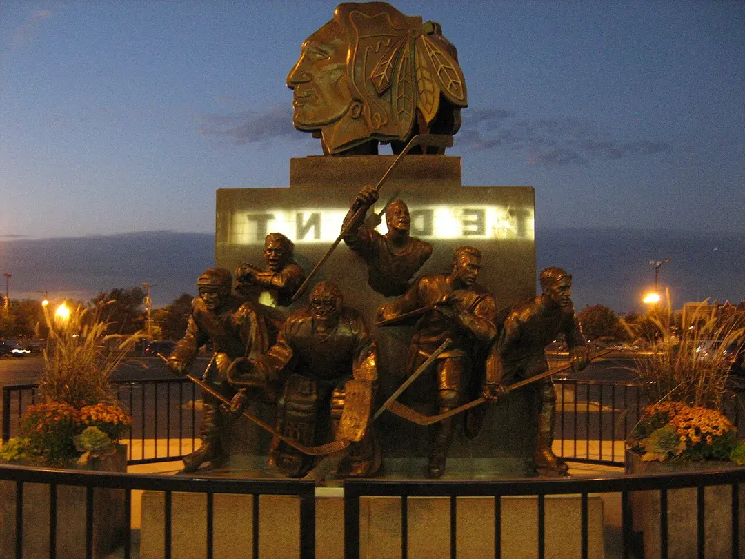 Chicago Blackhawks 75th Anniversary Sculpture