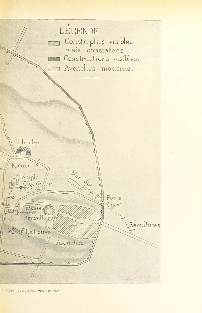 Aventicum, römische Stadt - Avenches, mittelalterlich-neuzeitliche Stadt