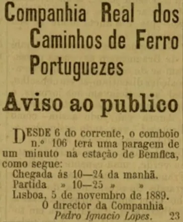 Bahnhof Lissabon Benfica
